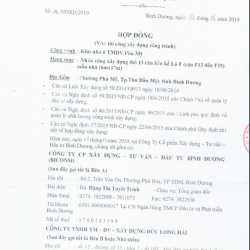 HỢP ĐỒNG THI CÔNG THÔ 13 CĂN NHÀ LÔ F KHU TMDV PHÚ MỸ