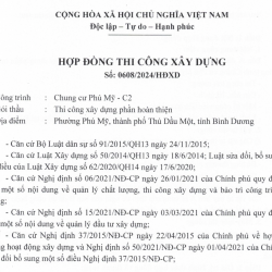 Hợp đồng thi công chung cư C2 Phú Mỹ công ty scons