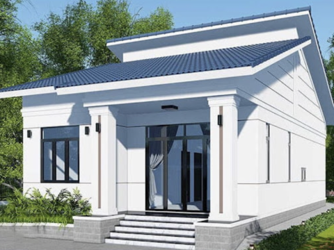 Nhà cấp 4 mái lệch