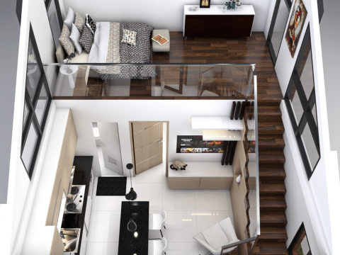Nhà cấp 4 có gác lửng