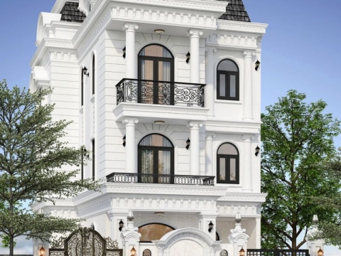 MẪU NHÀ TÂN CỔ ĐIỂN 3 TẦNG