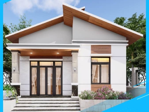 Nhà cấp 4 mái lệch
