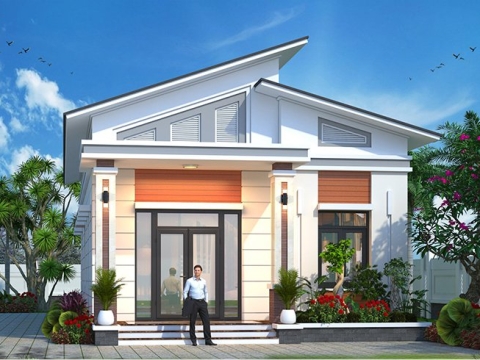 Nhà cấp 4 mái lệch