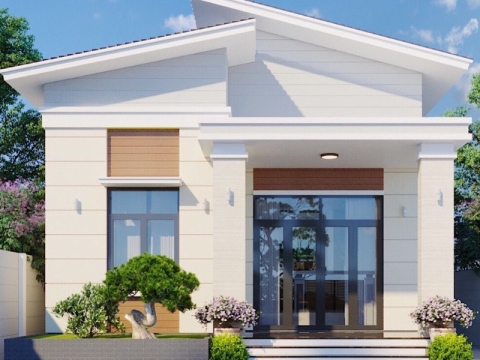 Nhà cấp 4 mái lệch