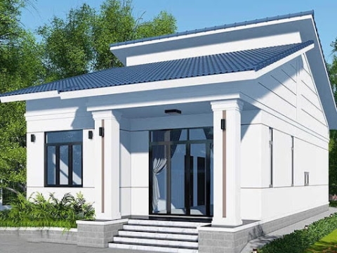 Nhà cấp 4 mái lệch