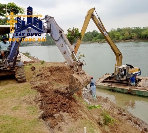 THI CÔNG BỜ KÈ RIVERSIDE TẠI TÂN UYÊN BÌNH DƯƠNG